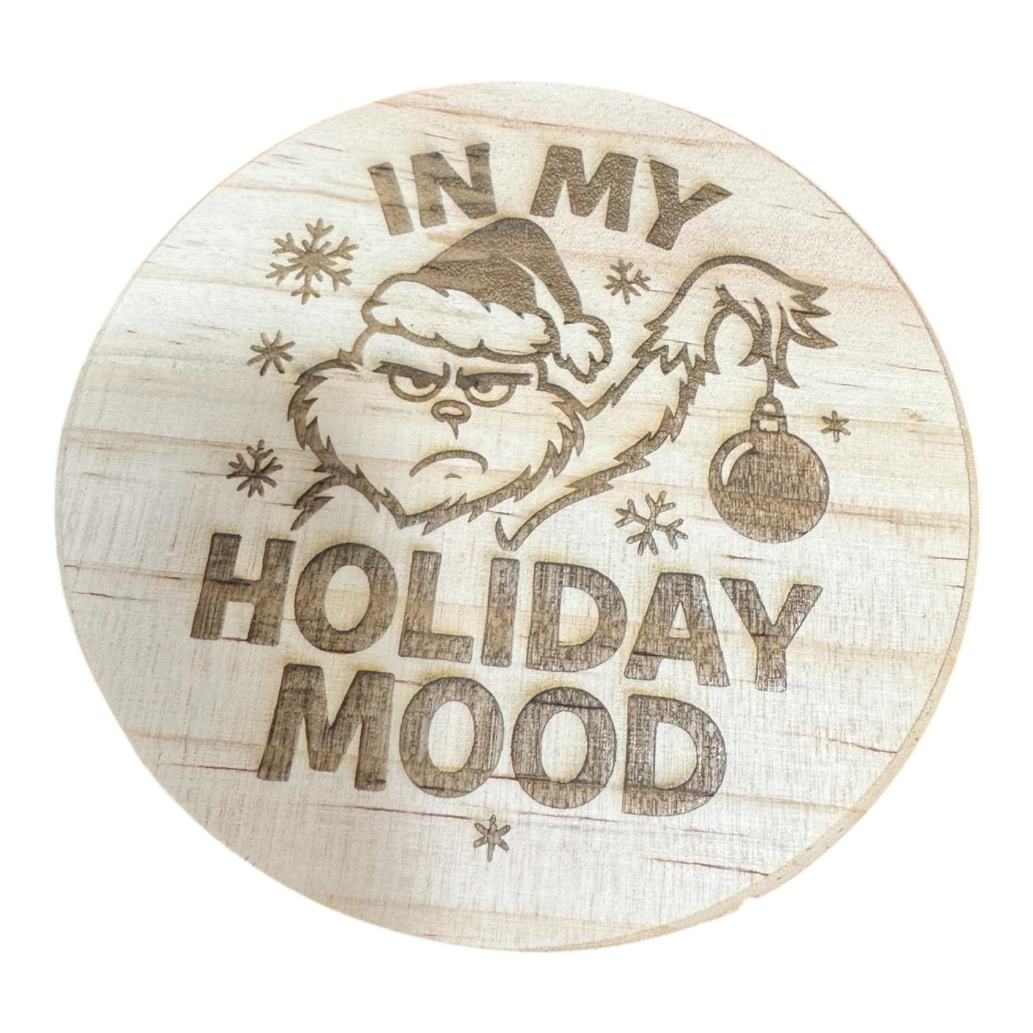 Personalized Engraved Wood Coaster – Custom Rustic Laser Engraved Drink Coaster
