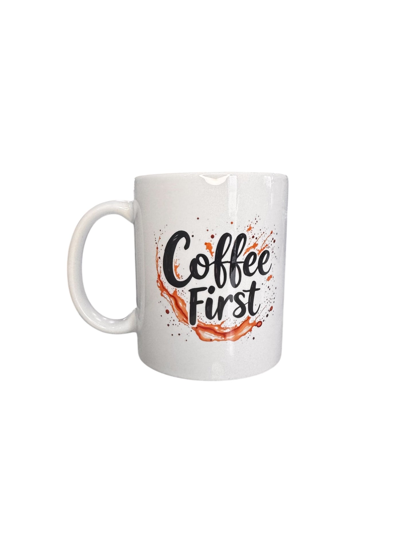 Mother’s Day Coffee Lover Gift Set: Coffee First Mom Always Mug + Handmade Bracelet Box