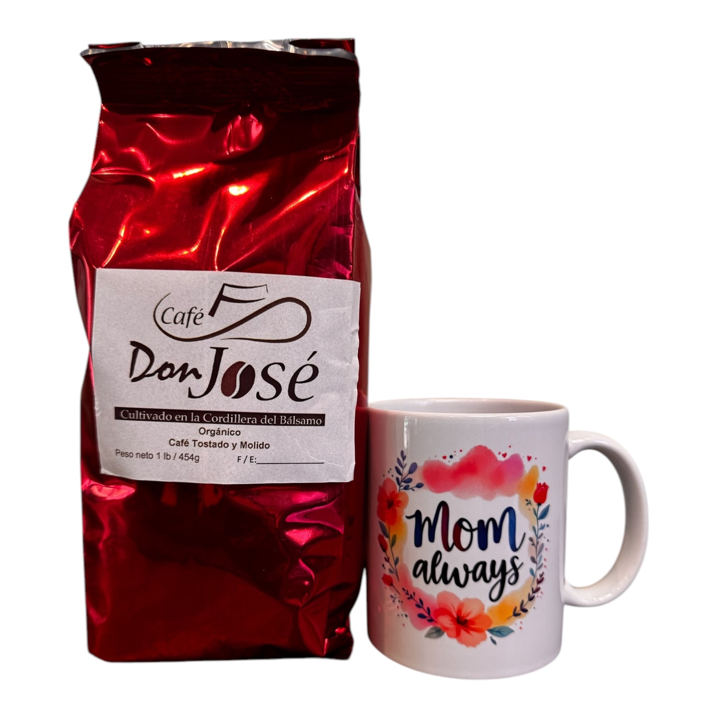 Mother’s Day Gift Set – Coffee from El Salvador & “Mom Always” Mug – Limited Edition