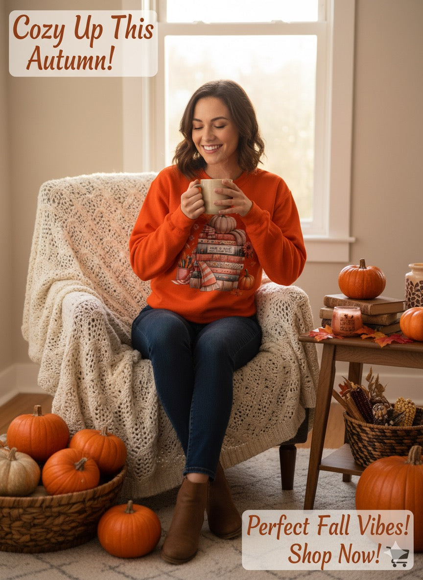 Just a Girl Who Loves Fall Sweatshirt – Cozy Autumn Crewneck in Sand, Pink & Orange