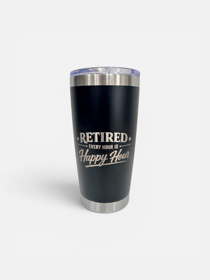 Retired Under New Management Shirt & Tumbler Set – Funny Retirement Gift for Men