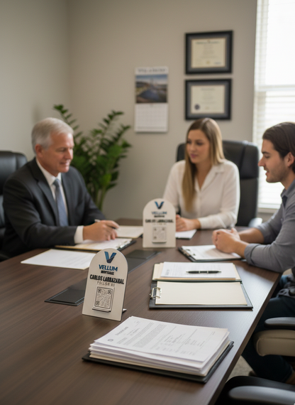 Premium 3D QR Code Business Sign – Hand-Painted Wooden Social Media Display Stand (7”)