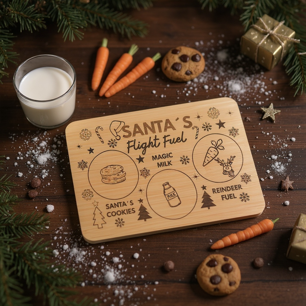 Santa’s Christmas Eve Snack Board – Cookies, Milk & Reindeer Treats