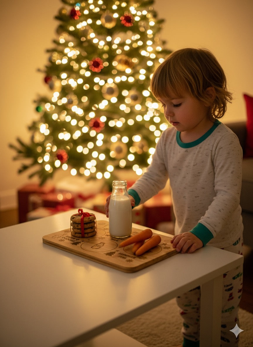 Santa’s Christmas Eve Snack Board – Cookies, Milk & Reindeer Treats
