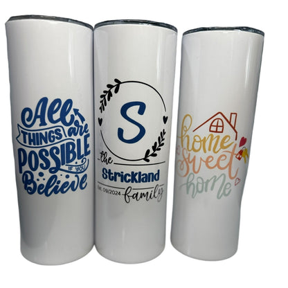Personalized Sublimated Skinny Tumbler 20oz