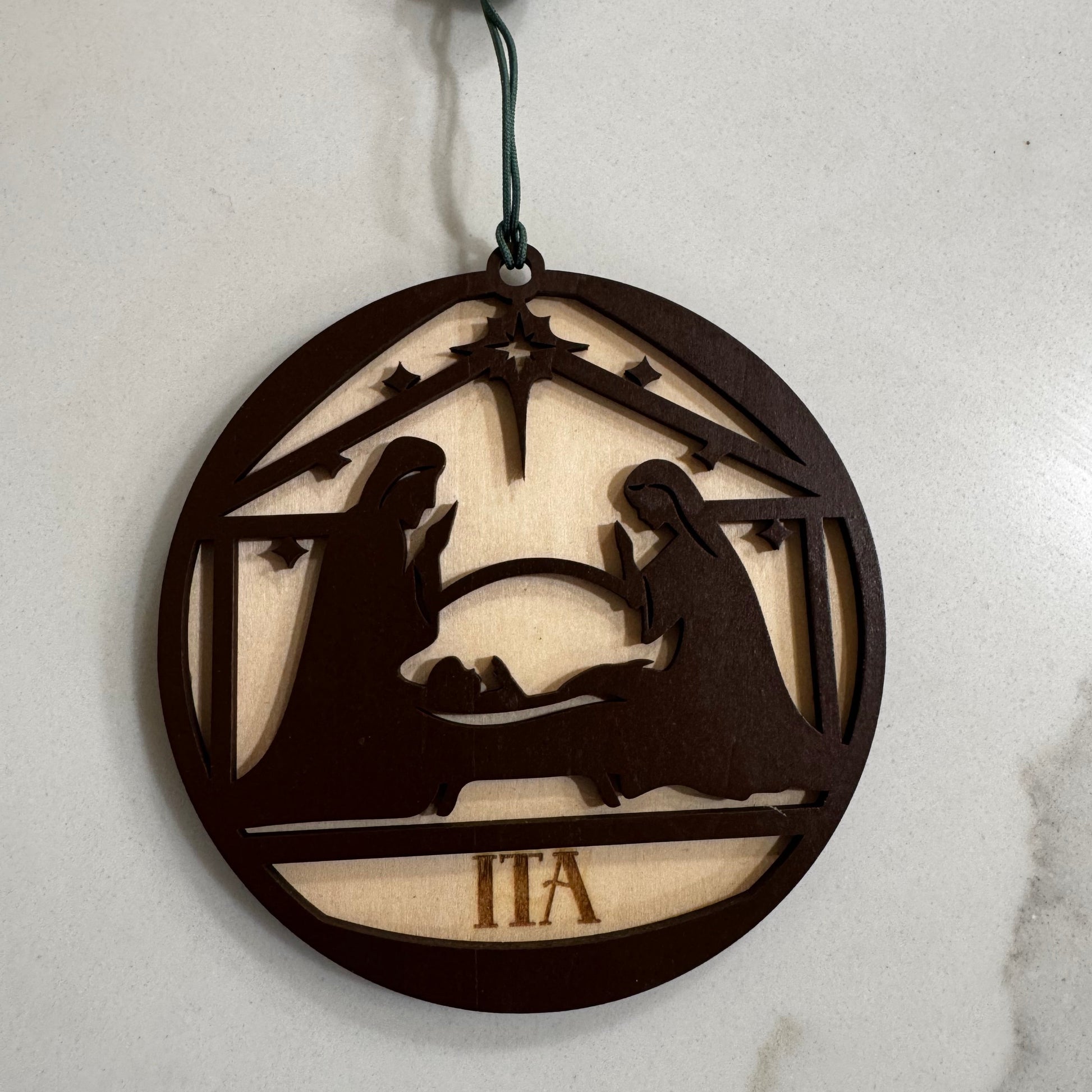 personalized nativity ornament