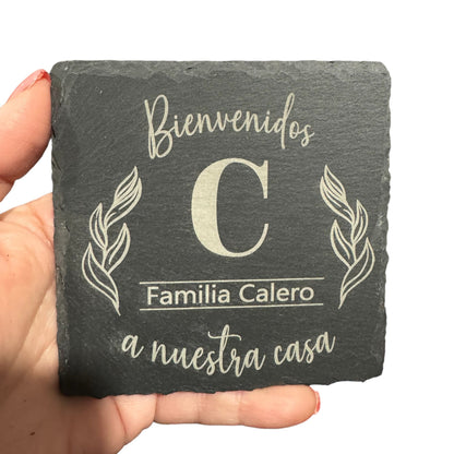 Personalized Slate Coaster – Custom Text or Logo Engraving