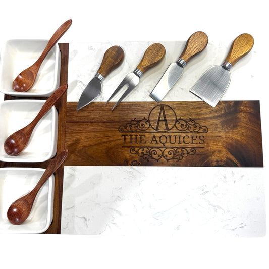 cheese board and knife set