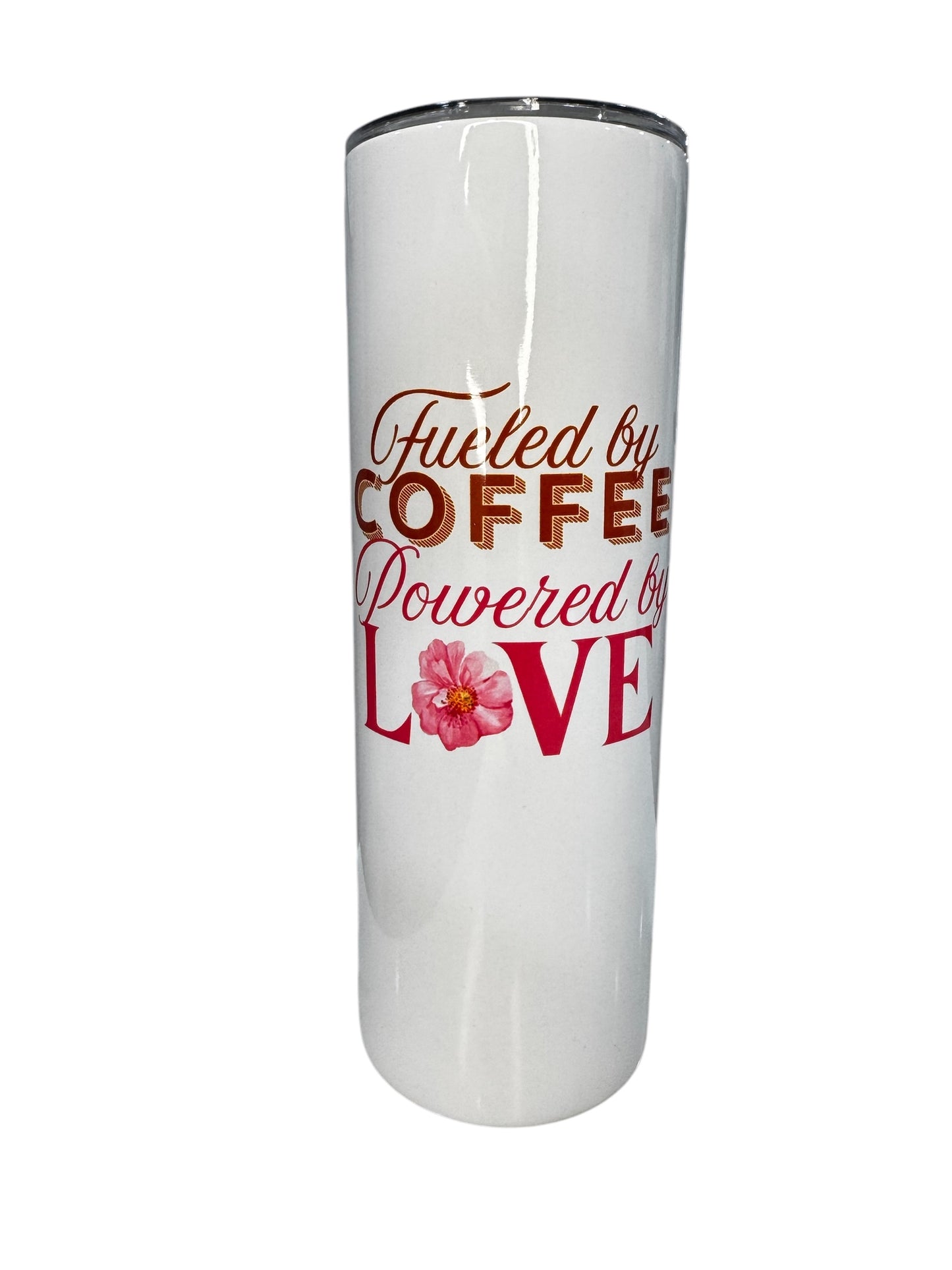 Personalized Mom Tumbler – Fueled by Coffee, Powered by Love – Stainless Steel Insulated Travel Mug – Mother’s Day Gift for Coffee Lovers