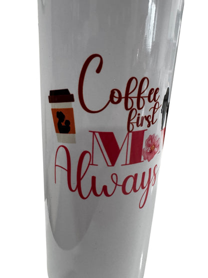 Personalized Mom Tumbler - 20oz Skinny Tumbler with Lid & Straw - Coffee Lover Gift - Insulated Stainless Steel Cup